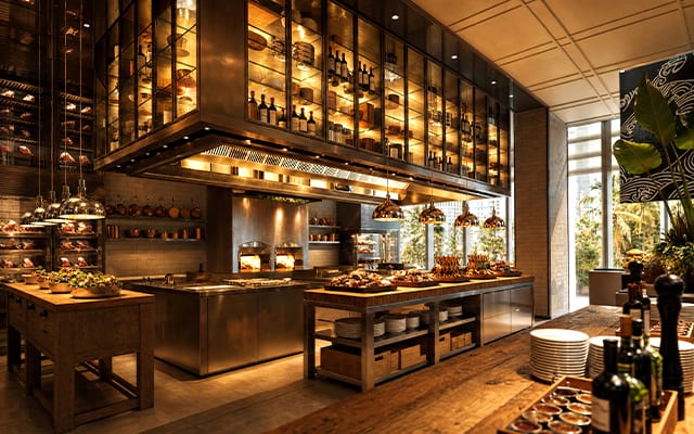 A render of one of the dining areas at the Mandarin Oriental Makati Manila.
